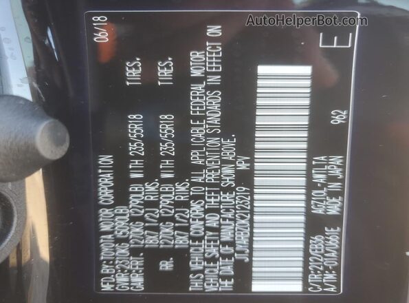 JTJYARBZ0K2123219 2019 LEXUS NX Black Vista interior de 360 grados
