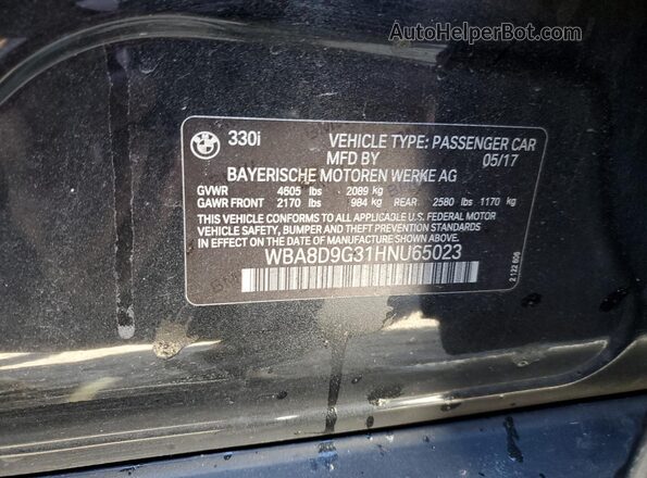 WBA8D9G31HNU65023 2017 BMW OTHER Black Панорамний вид салону 360°