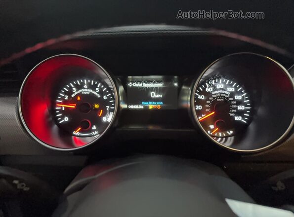 1FA6P8CF1L5176993 2020 FORD MUSTANG Black Widok zestawu wskaźników