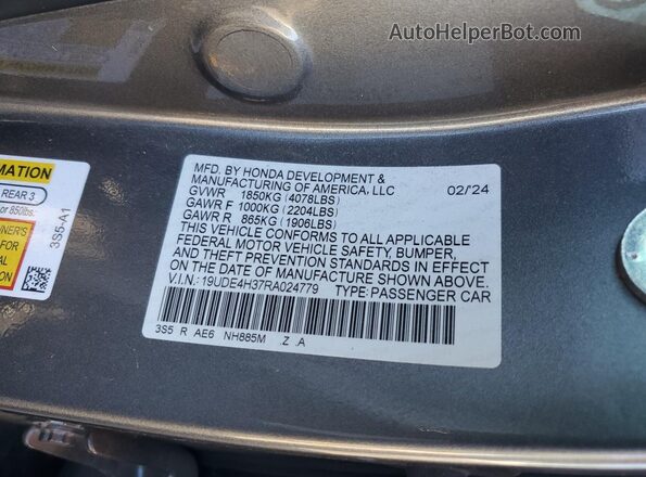 19UDE4H37RA024779 2024 ACURA INTEGRA Charcoal 