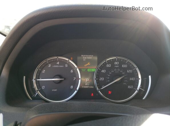 19UUB1F56GA014950 2016 ACURA TLX Gray Widok zestawu wskaźników