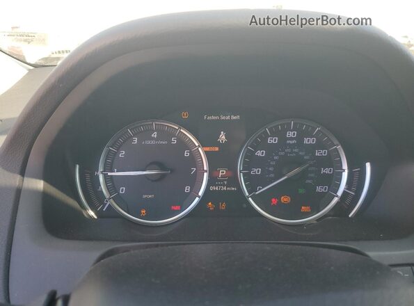 19UUB2F41LA000090 2020 ACURA TLX White Instrument cluster view
