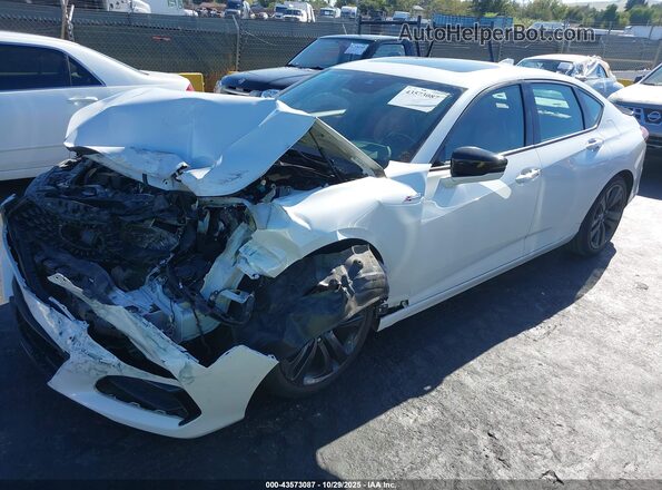 19UUB6F57MA007708 2021 ACURA TLX White Vista tres cuartos delantera izquierda