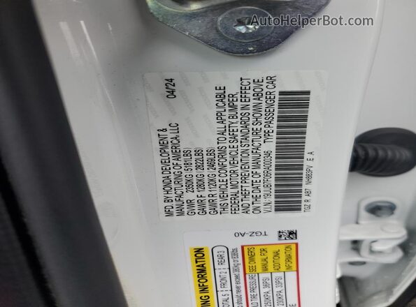 19UUB7F06RA000346 2024 ACURA TLX Белый Вид подкапотного пространства
