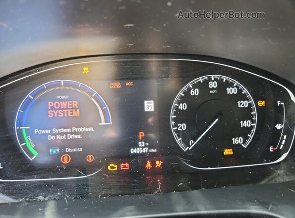 19XZE4F51LE004010 2020 HONDA INSIGHT White Սարքավորումների վահանակի տեսք