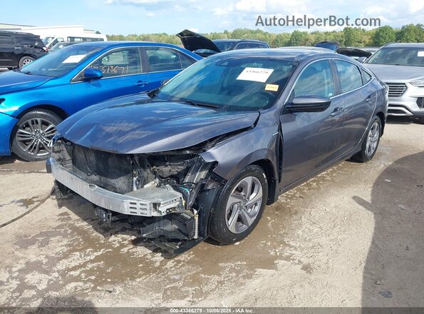 19XZE4F55LE005466 2020 HONDA INSIGHT Gray Առջևի ձախ երեք քառորդ տեսարան