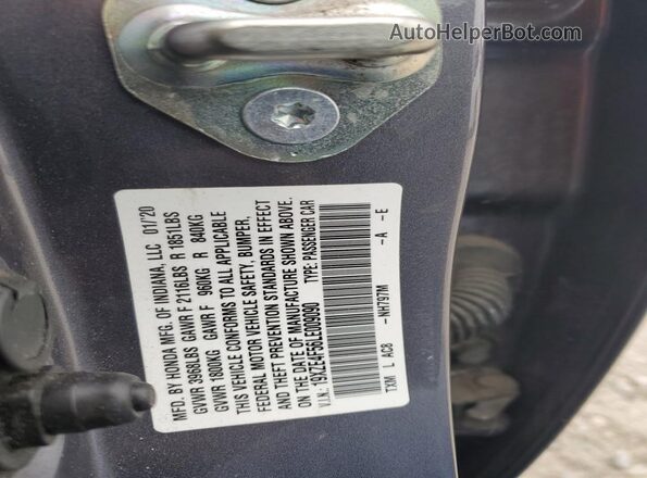19XZE4F56LE009090 2020 HONDA INSIGHT Gray Շարժիչի բաժամունքի տեսք