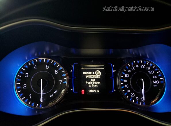 1C3CCCAB1GN165949 2016 CHRYSLER 200 Черный Вид щитка приборов