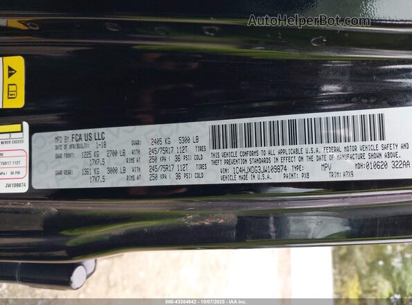 1C4HJXDG3JW109874 2018 JEEP WRANGLER UNLIMITED Black 