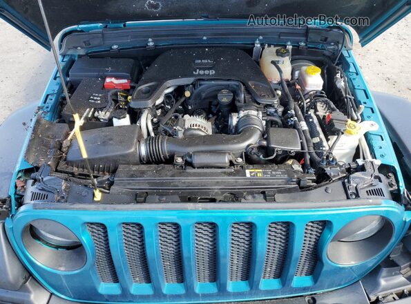 1C4HJXDG5LW205346 2020 JEEP WRANGLER Синий Вид задней части салона