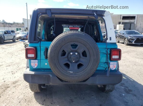 1C4HJXDG5LW205346 2020 JEEP WRANGLER Синий Вид сзади