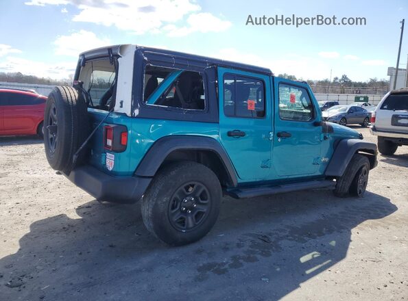 1C4HJXDG5LW205346 2020 JEEP WRANGLER Синий Задняя правая четверть