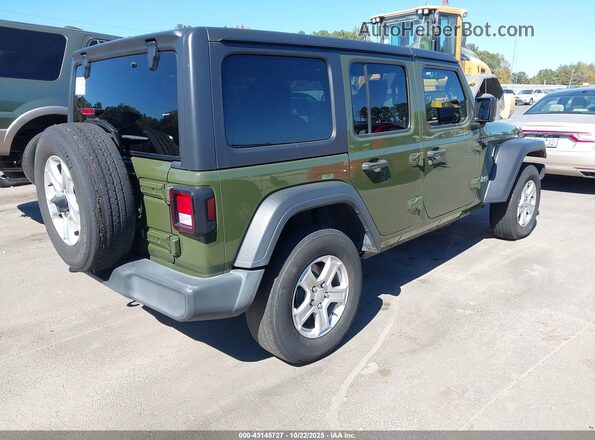 1C4HJXDN0LW337901 2020 JEEP WRANGLER UNLIMITED Green Հետևի աջ