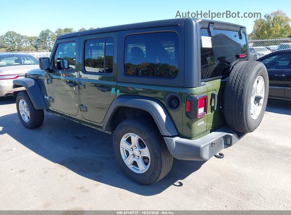 1C4HJXDN0LW337901 2020 JEEP WRANGLER UNLIMITED Green Հետևի ձախ