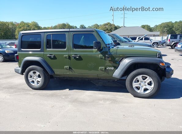 1C4HJXDN0LW337901 2020 JEEP WRANGLER UNLIMITED Green Սալոնի հետևի տեսք