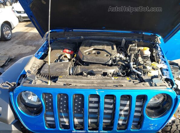 1C4HJXDN2MW740330 2021 JEEP WRANGLER UNLIMITED Blue უკანა ხედი