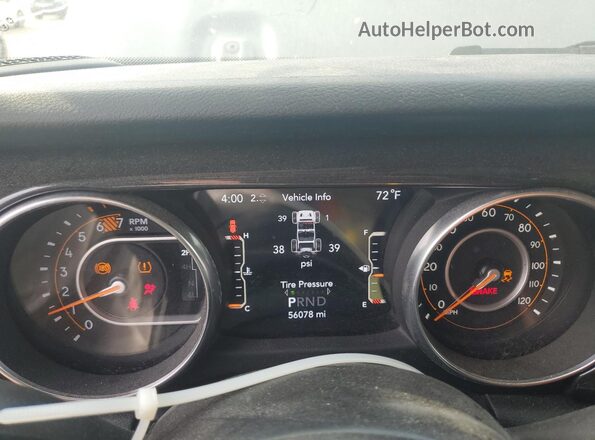 1C4HJXDN3LW205165 2020 JEEP WRANGLER Gray ხელსაწყოთა პანელის ხედი