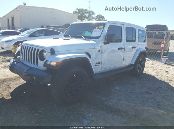1C4HJXEN6MW554580 2021 JEEP WRANGLER UNLIMITED White Przód lewy