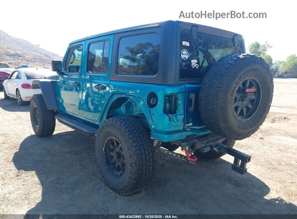 1C4HJXFG3LW142504 2020 JEEP WRANGLER UNLIMITED Teal Հետևի ձախ