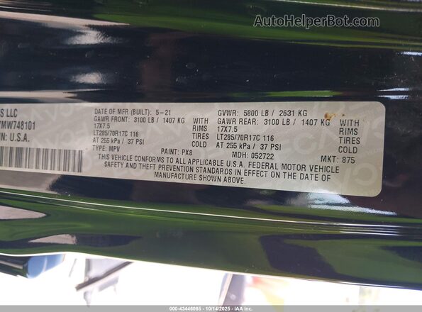 1C4HJXFG7MW748101 2021 JEEP WRANGLER UNLIMITED Black ძრავის განყოფილების ხედი