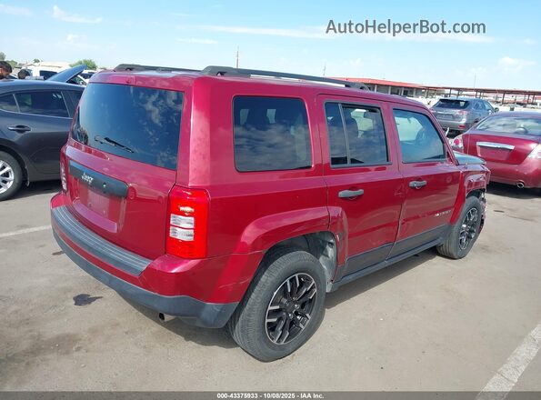 1C4NJPBA2HD141450 2017 JEEP PATRIOT Красный Задняя правая четверть
