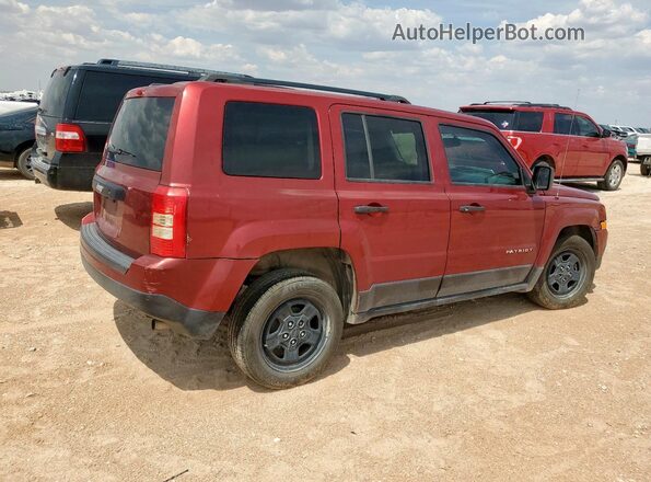 1C4NJPBA9GD562273 2016 JEEP PATRIOT Maroon Задня права чверть