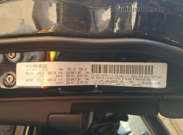 1C4PJLAB6HW558974 2017 JEEP GRAND CHER Черный Вид наклейки с VIN-кодом