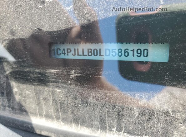 1C4PJLLB0LD586190 2020 JEEP CHEROKEE Gray VIN კოდის სტიკერის ხედი
