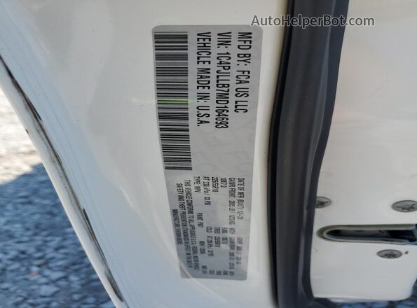 1C4PJLLB7MD164693 2021 JEEP CHEROKEE White VIN sticker view