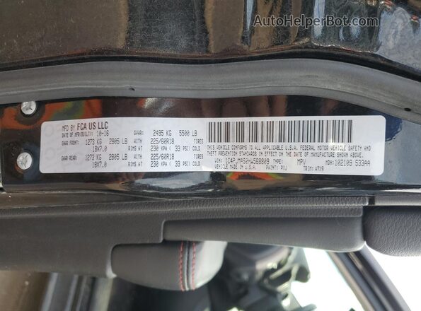 1C4PJMAS0HW568809 2017 JEEP CHEROKEE Black Widok naklejki z numerem VIN