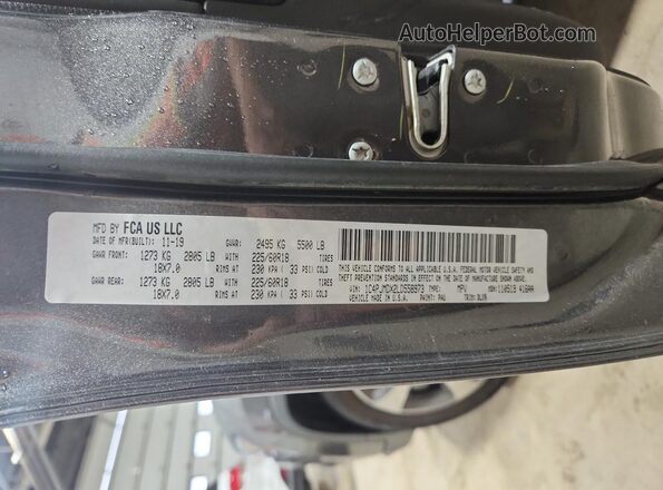 1C4PJMDX2LD558973 2020 JEEP CHEROKEE Gray VIN sticker view