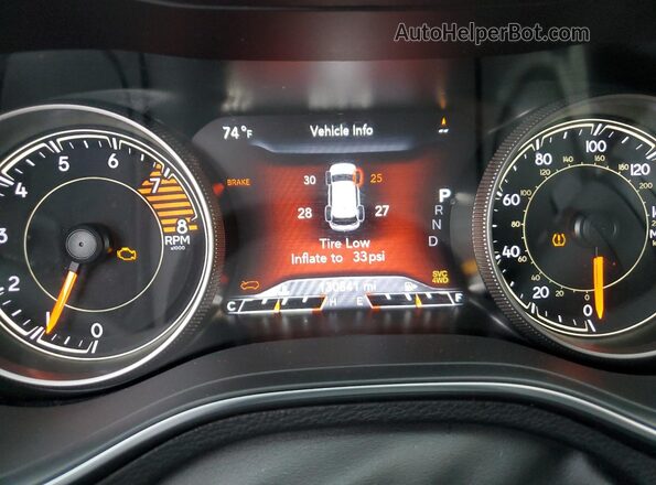 1C4PJMDXXLD650848 2020 JEEP CHEROKEE Gray ხელსაწყოთა პანელის ხედი