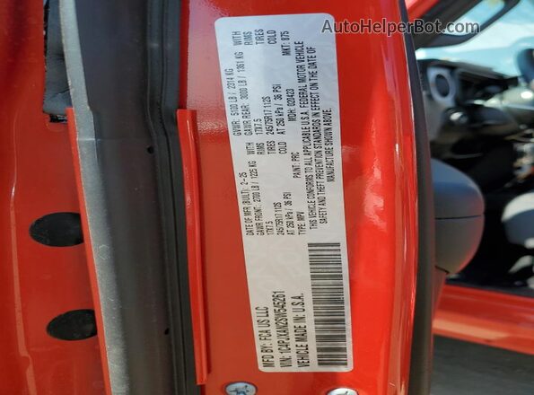 1C4PJXAN2SW545261 2025 JEEP WRANGLER Red VIN კოდის სტიკერის ხედი