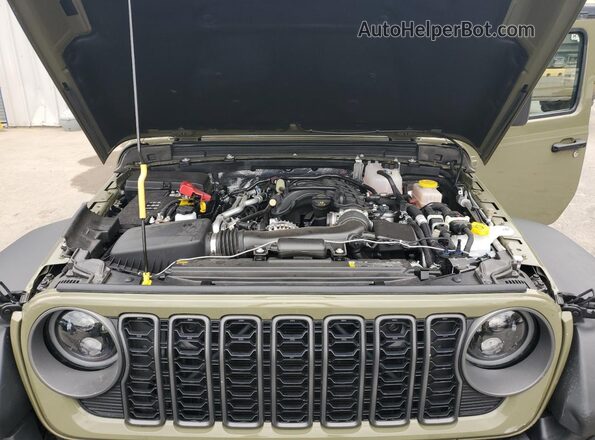 1C4PJXDG5SW563914 2025 JEEP WRANGLER Green Vista del compartimento del motor