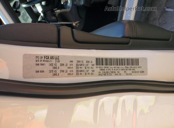 1C4RJEBG1LC305764 2020 JEEP GRAND White სალონის 360-გრადუსიანი ხედი
