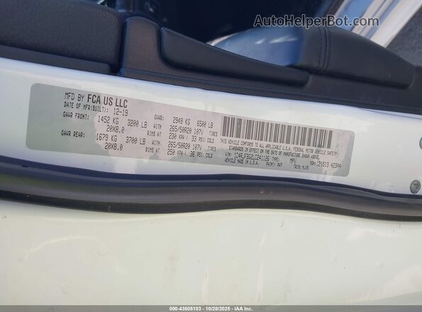 1C4RJFBG2LC241126 2020 JEEP GRAND CHEROKEE Белый Вид подкапотного пространства