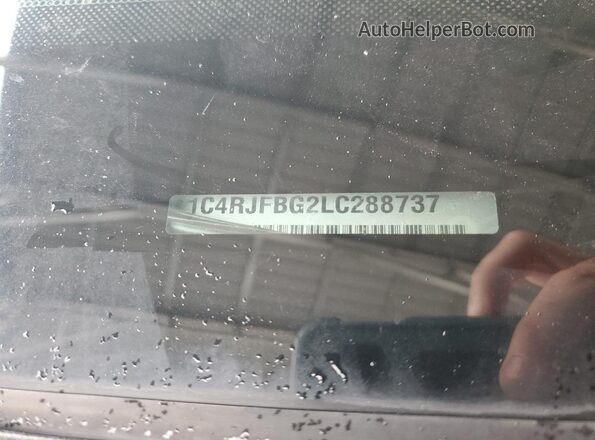 1C4RJFBG2LC288737 2020 JEEP GRAND Gray Vista de la etiqueta del VIN