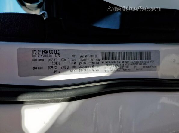 1C4RJFLT2LC334997 2020 JEEP GRAND White Вид наклейки з VIN-кодом