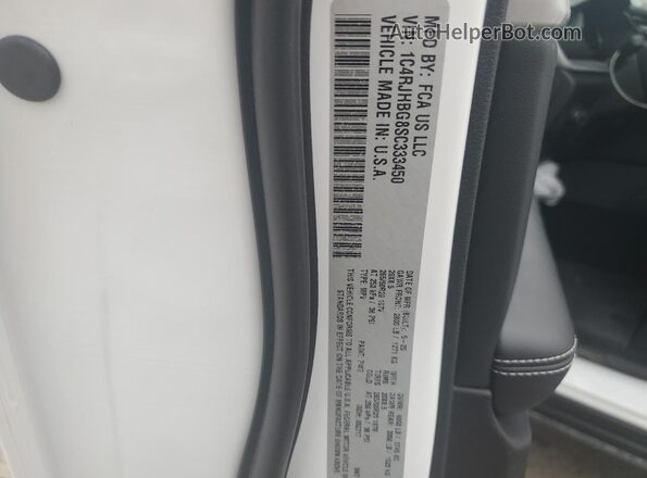 1C4RJHBG8SC333450 2025 JEEP GRAND White VIN կոդի պիտակի տեսք
