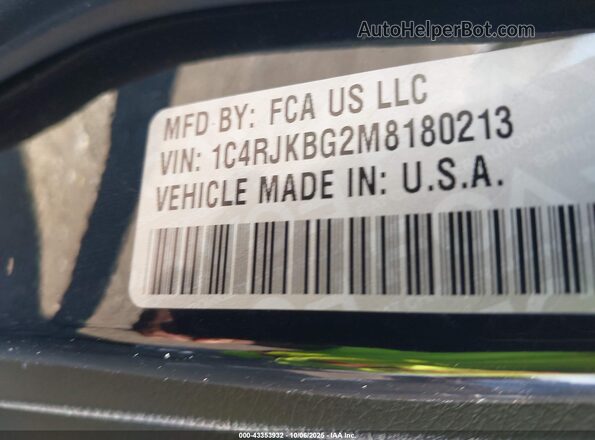 1C4RJKBG2M8180213 2021 JEEP GRAND CHEROKEE L Black 