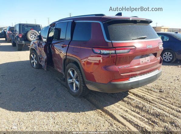 1C4RJKBG2N8530098 2022 JEEP GRAND CHEROKEE L Maroon Задня ліва чверть