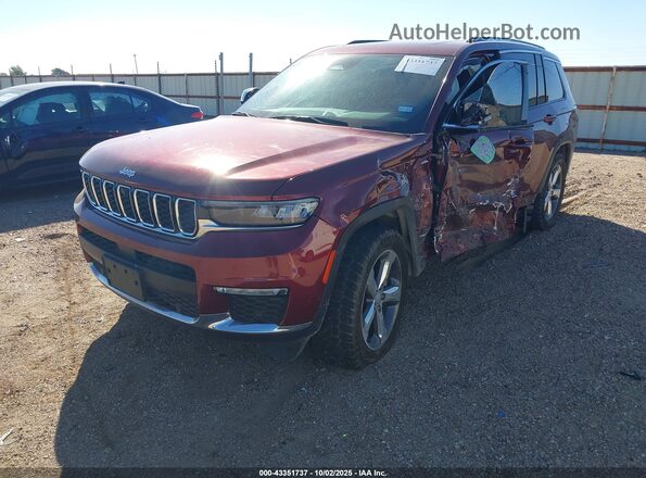 1C4RJKBG2N8530098 2022 JEEP GRAND CHEROKEE L Maroon Передня ліва чверть