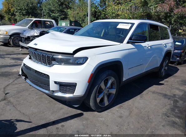 1C4RJKBG3M8104533 2021 JEEP GRAND CHEROKEE L White Vista tres cuartos delantera izquierda