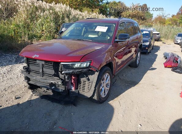 1C4RJKBG3N8545306 2022 JEEP GRAND CHEROKEE L Red Առջևի ձախ երեք քառորդ տեսարան