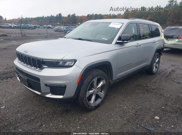 1C4RJKBGXM8118901 2021 JEEP GRAND CHEROKEE L Серебряный Передняя левая четверть
