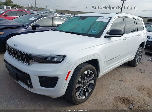 1C4RJKDG4M8209966 2021 JEEP GRAND CHEROKEE L White Առջևի ձախ երեք քառորդ տեսարան