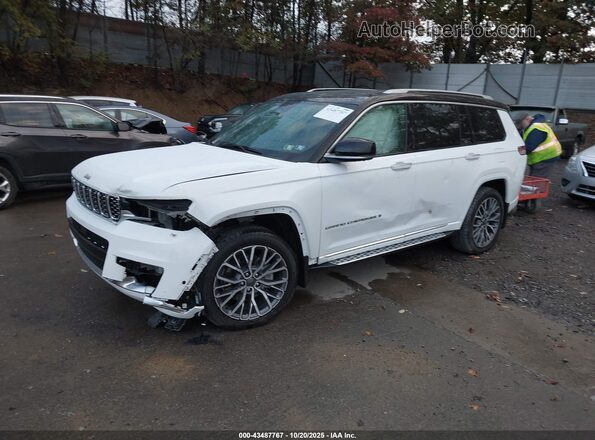 1C4RJKEG0M8212846 2021 JEEP GRAND CHEROKEE L White Vista tres cuartos delantera izquierda