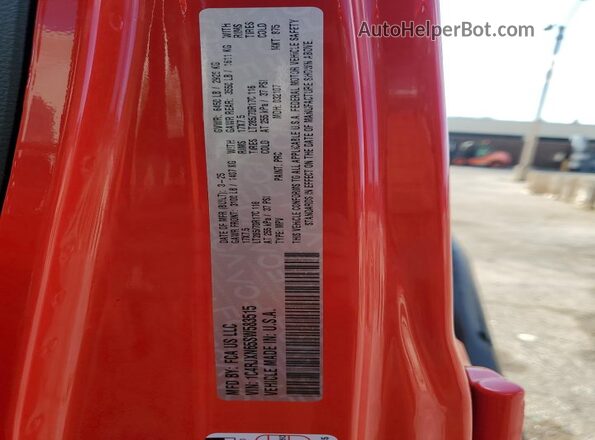 1C4RJXN65SW583515 2025 JEEP WRANGLER Red Vista de la etiqueta del VIN
