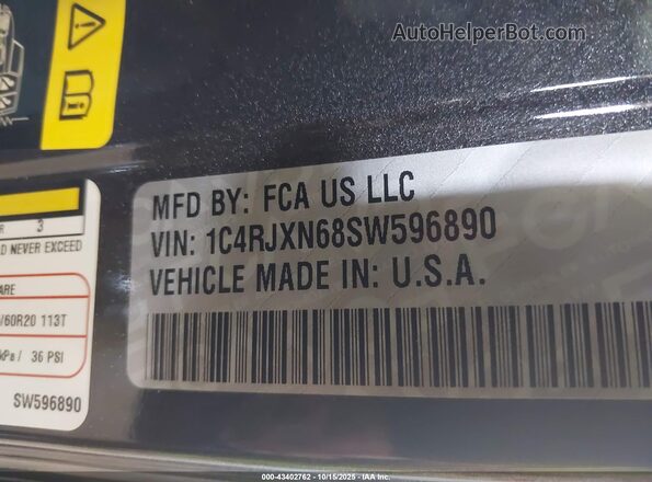 1C4RJXN68SW596890 2025 JEEP WRANGLER Gray Widok komory silnika