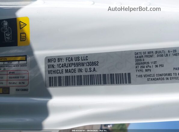 1C4RJXP69RW130862 2024 JEEP WRANGLER White Вид підкапотного простору